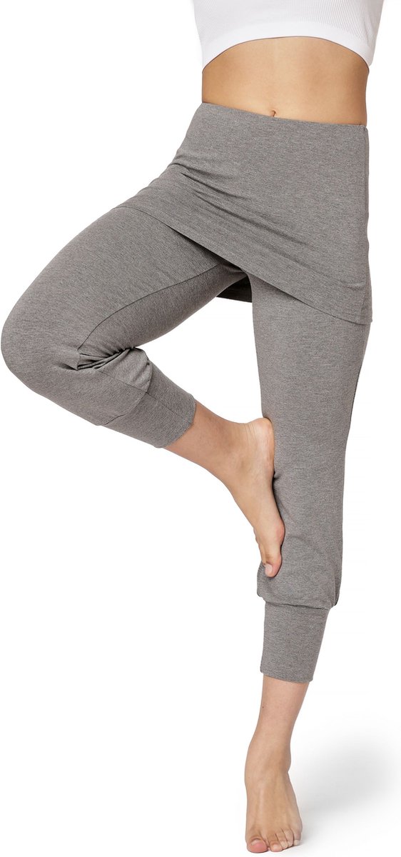 Bellivalini Dames Yogabroek - Sport - Vrijetijdsbroek - Lang - Viscose - Sportbroek - BLV-BLV50-276-YPS - Medium Melange - 3XL