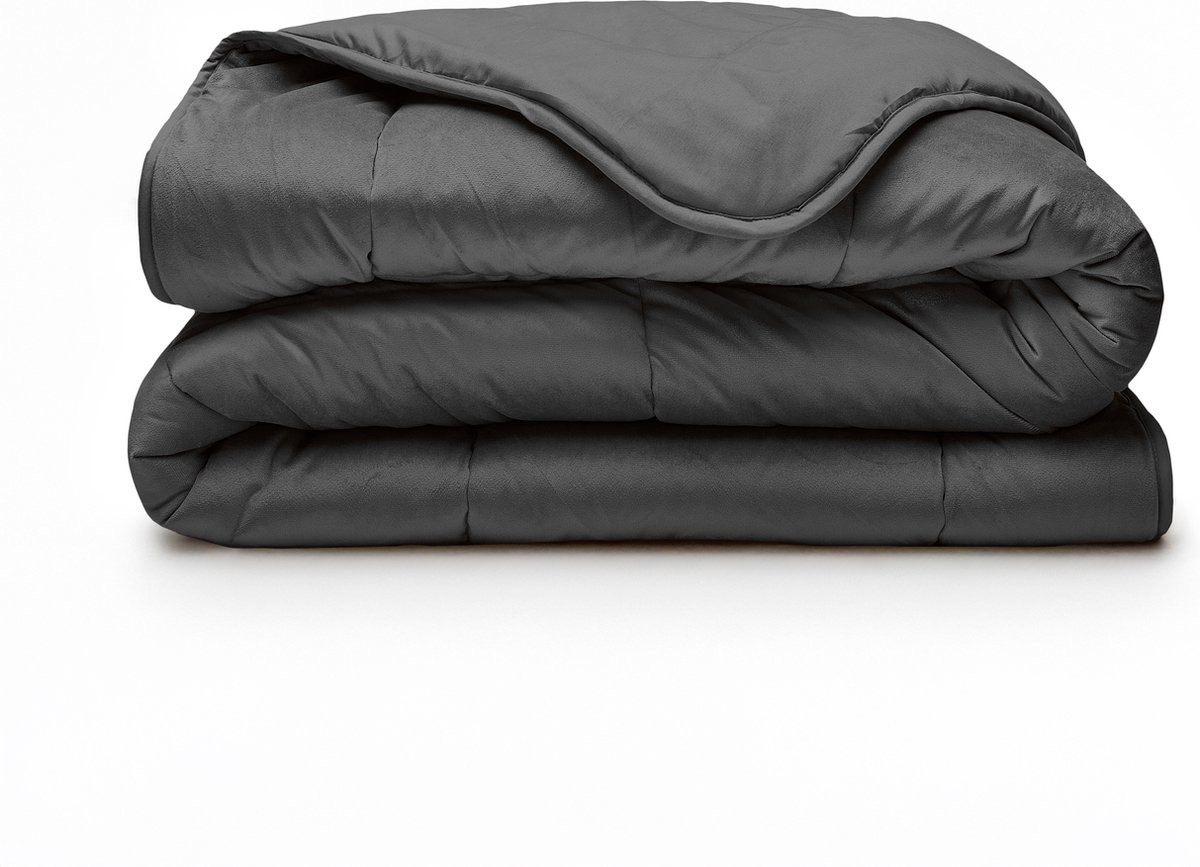 Sleeptime 2 in 1 Velvet Dekbed zonder Overtrek Dekbed - 240 x 200 - Antraciet