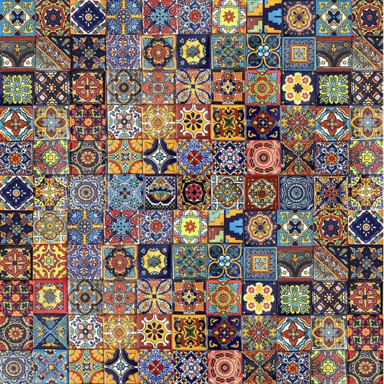 Mexicaanse Keramische Tegels, Teatro Cultural Riviera De Ensenada Mexiaco Talavera Zijn Met Hand Geverfde Kleitegels Die Image169452226