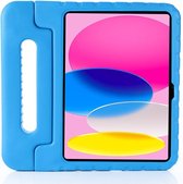 Case2go- Tablet hoes geschikt voor Apple iPad 10 10.9 (2022) - Kinderhoes met handvat - Schokbestendige Kids cover - Blauw