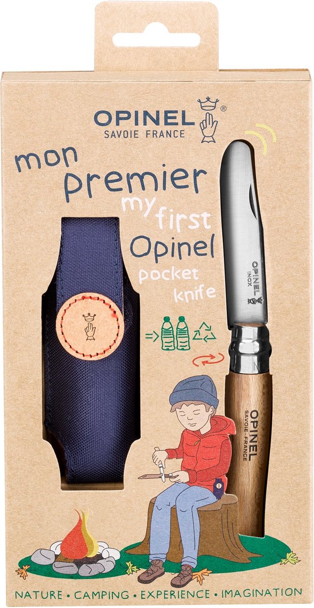 Opinel - My First Opinel - Kinderzakmes - RVS/Beuk - Etui - Opinel