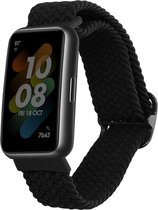 kwmobile nylon bandje voor smartwatch - geschikt voor Huawei Band 7 - 15 - 18,5 cm - Polsbandje in zwart