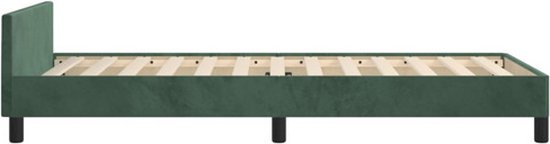 vidaXL - Bedframe - zonder - matras - 80x200 - cm - fluweel - donkergroen