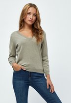 Minus Milla 3/4 Sleeve Knit Pullover Truien & vesten Dames - Sweater - Hoodie - Vest- Beige - Maat M