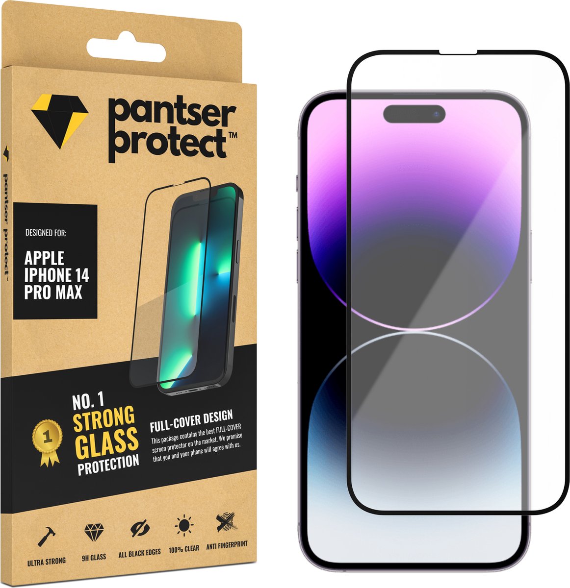 Pantser Protect™ Glass Screenprotector Geschikt voor iPhone 14 Pro Max - Case Friendly - Premium Pantserglas - Glazen Screen Protector