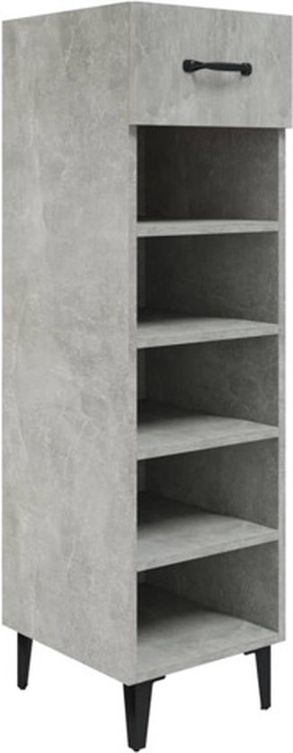 Schoenenkast 59x35x100,5 cm bewerkt hout betongrijs Schoenenkast 59x35x100,5 cm bewerkt hout betongrijs