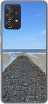 Geschikt voor Samsung Galaxy A53 5G hoesje - Noordzee - Strand - Water - Siliconen Telefoonhoesje