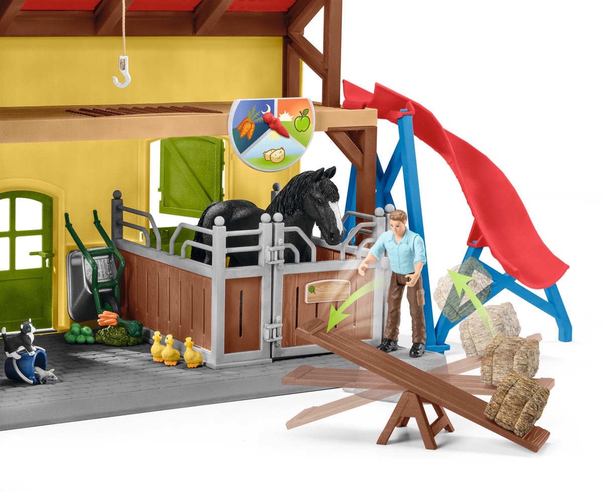 schleich FARM WORLD - Paardenstal - Paarden Speelgoed - 2 Paarden en Boerderij Speelfiguren - 82 onderdelen — afbeelding 23
