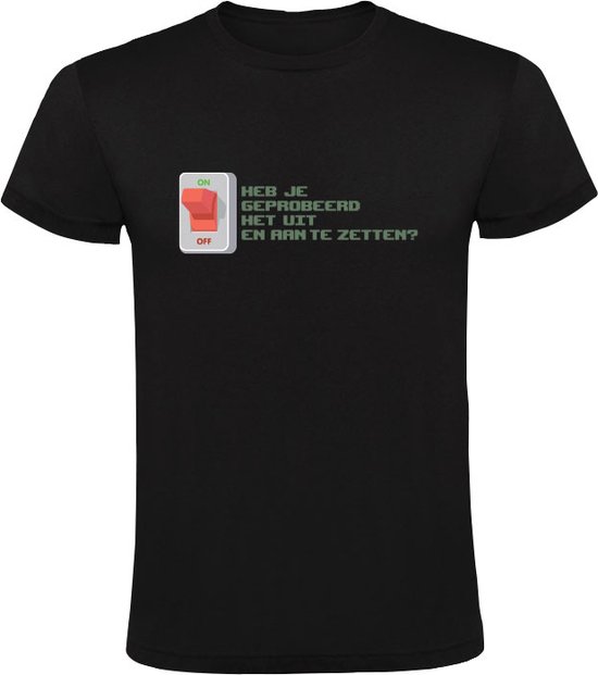 Bouton Marche/Arrêt T-shirt Homme | pression | je rigole | drôle | TDAH | désordre | Noir