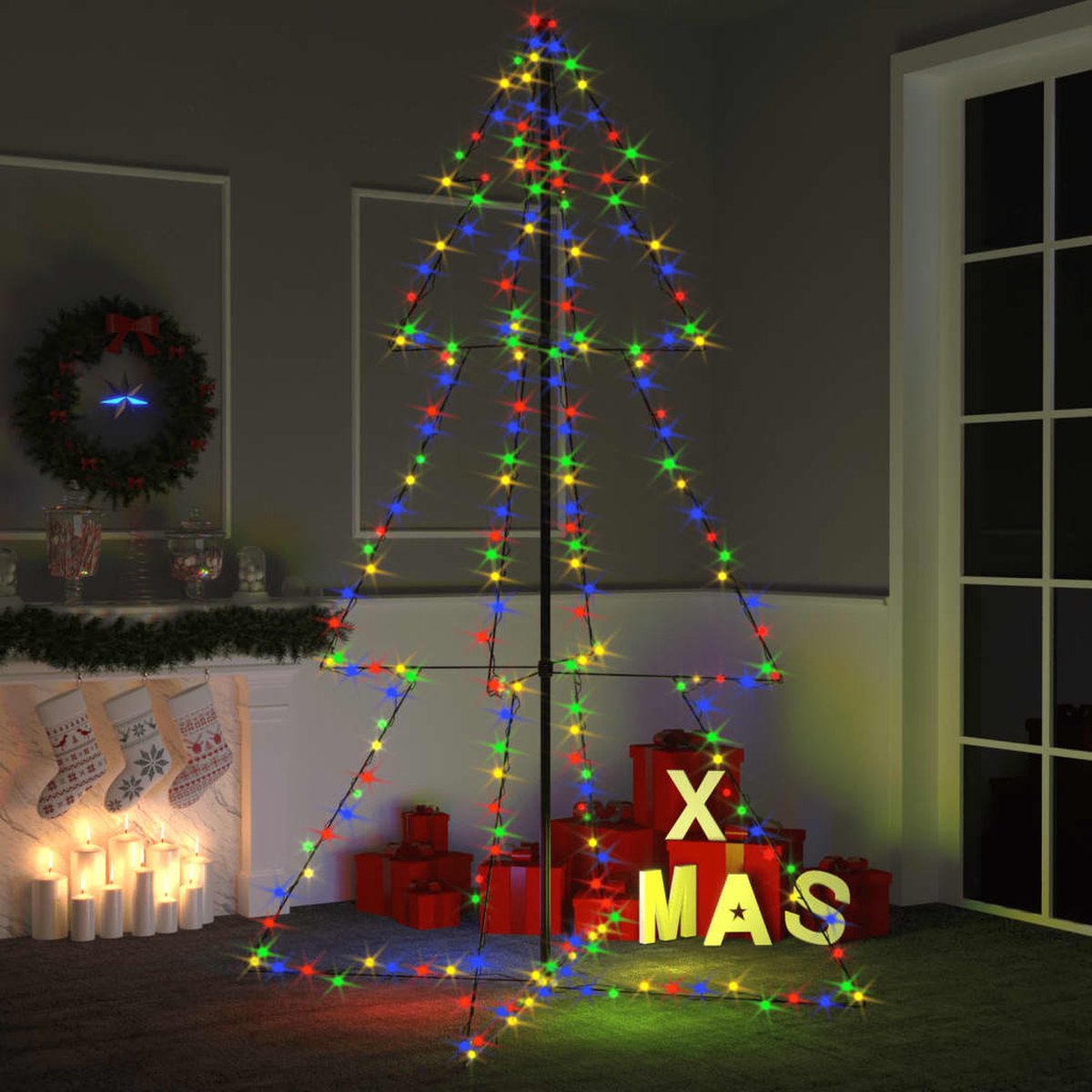 Prolenta Premium - Kegelkerstboom 240 LED's binnen en buiten 118x180 cm