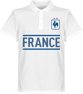 Frankrijk Team Polo Shirt - Wit - 4XL