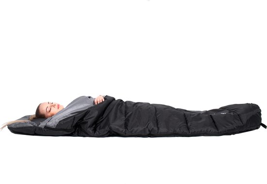Springos Slaapzak - Slaapzakken - Dekenmodel - Inclusief Draagtas - 220 x 80 cm - Zwart van Springos — afbeelding 5