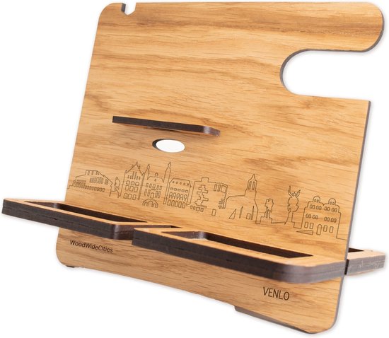 Skyline Desk Organizer Venlo - Chêne - Desk Organizer - Phone Holder - Tablet Holder - Smartwatch Holder - Sorting stuff