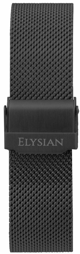Bracelet de Montre Elysian - Zwart - Mesh - Acier Inoxydable 316L - 22mm - Libération Quick - Ajustable