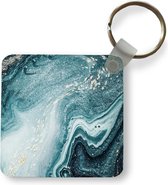 Sleutelhanger - Uitdeelcadeautjes - Edelstenen - Blauw - Natuur - Marmer print - Abstract - Plastic