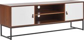 Beliani NUEVA - TV-meubel - Donkere houtkleur - MDF