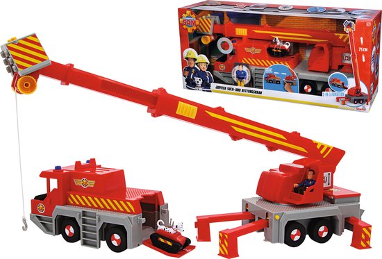 Simba - Brandweerman Sam - Sam kraan 2-in -1 - Speelgoedvoertuig cadeau geven