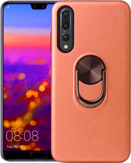 Hoesje Geschikt voor Huawei P20 hoesje Shockproof Armor case - back cover – TPU – Licht Roze