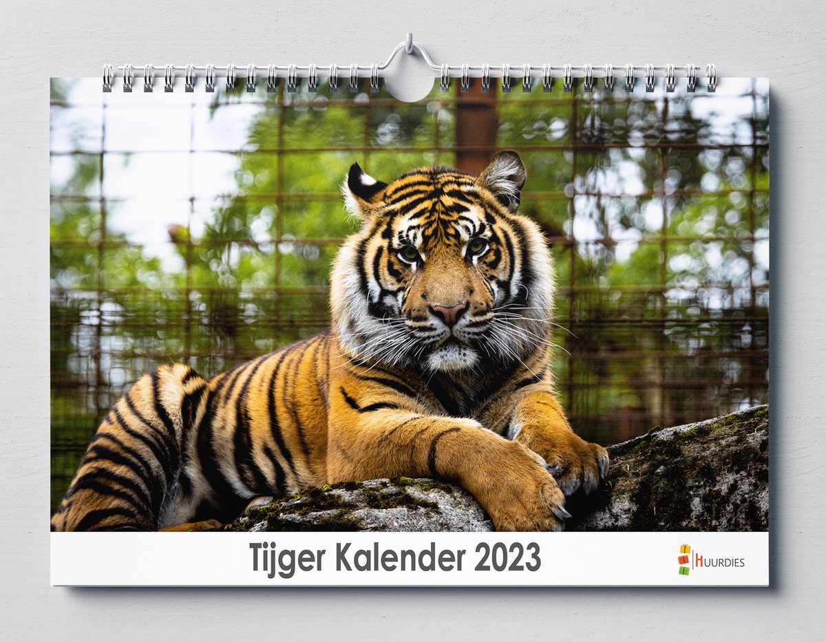 Tijger kalender 2023 | 35x24 cm | jaarkalender 2023 | Wandkalender 2023