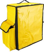 CityBAG - Gele draagbare koelkast 48 liter 39x50x25cm, isothermische tas rugzak voor picknick, camping, strand, voedselbezorging per motor of fiets