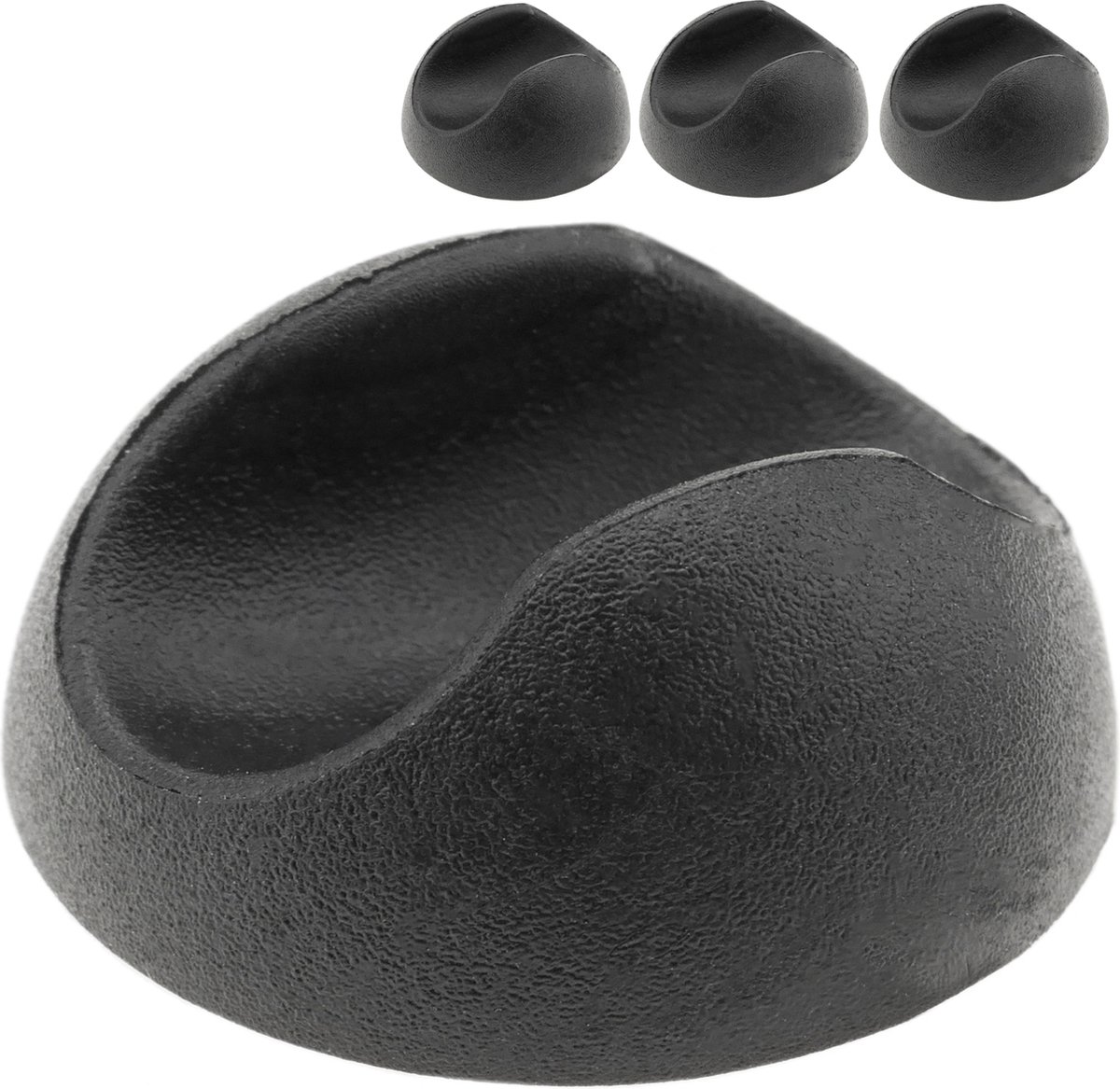 Kyuionty 12 stuks haarspeld been beschermer voeten past 3/8 - 1/2 dikke staven, meubels tafel stoel voeten en vloerbeschermer tip siliconen tafel stoel been rubberen doppen (zwart