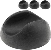 PrimeMatik - Rubberen beschermer voor voeten en benen Haarspeld voor tafel 4-pack zwart