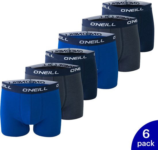 6-Pack O'Neill Basic Heren Boxershorts 900003-4847 - Blauw - Maat S