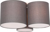 QAZQA multidrum - Moderne Plafondlamp - 3 lichts - L 57 cm - Taupe - Woonkamer | Slaapkamer | Keuken