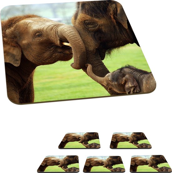 Figurines à collectionner en cristal d'éléphants en verre Ornements d'anniversai
