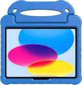 Cazy Kids Case Ultra - Geschikt voor Apple iPad 2022 - Draagbare Tablet Kinderhoes met handvat – Blauw