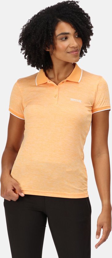 Het Regatta Remex II T-shirt met korte mouwen - dames - sneldrogend - polohals - Oranje