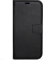 LC.IMEEKE Kunstleren Book Case Portemonnee Pasjes Hoesje Geschikt voor Huawei Y6 (2018) - Zwart