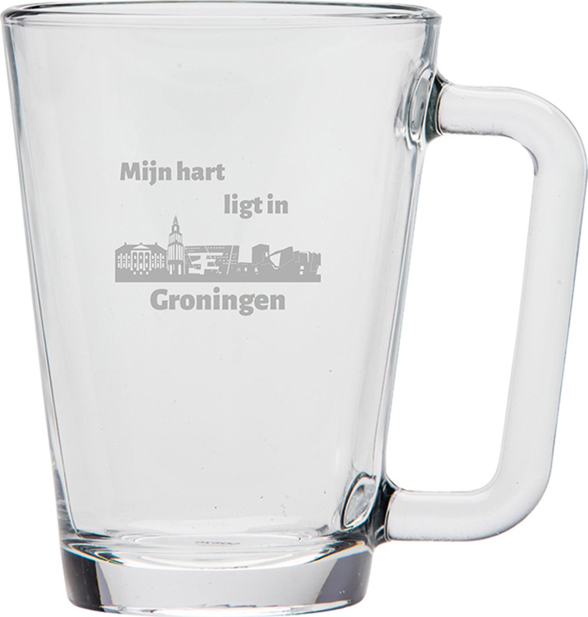 Gegraveerde theeglas 26cl Groningen