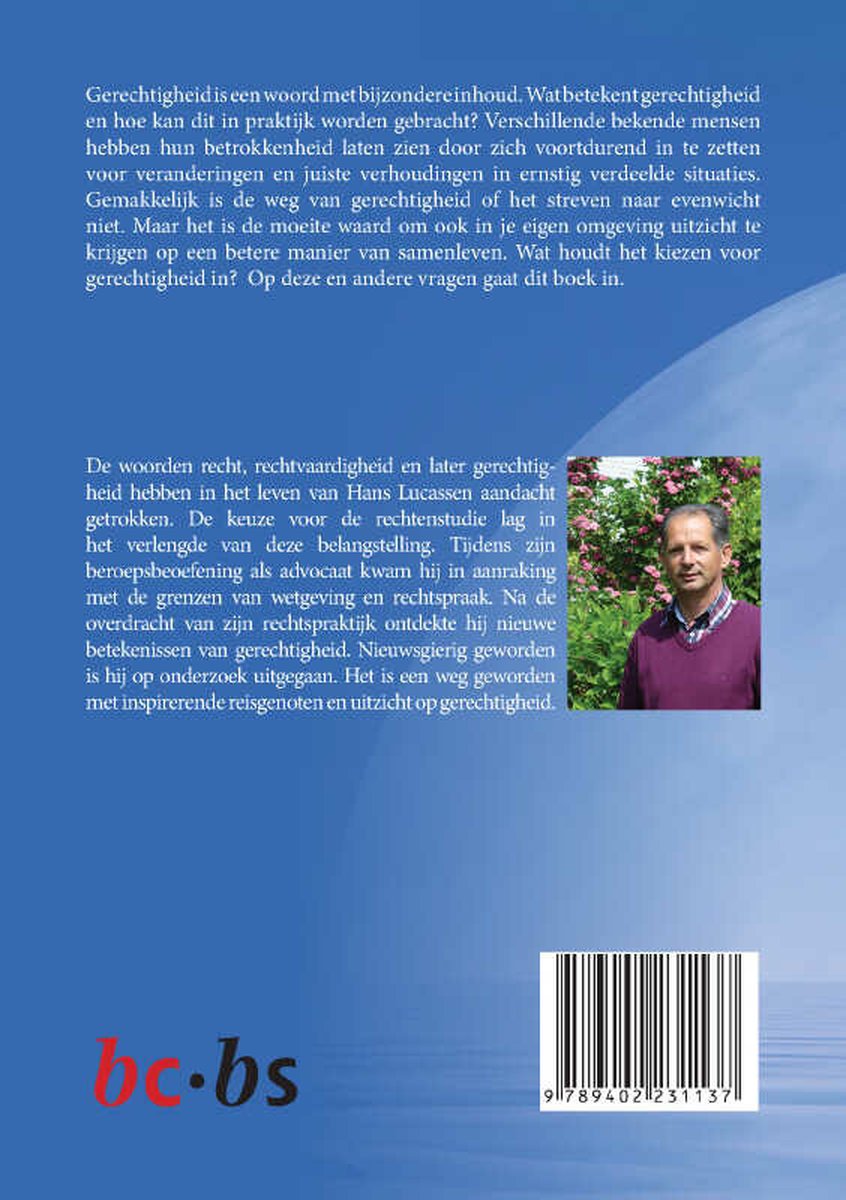 Uitzien naar Gerechtigheid - back cover