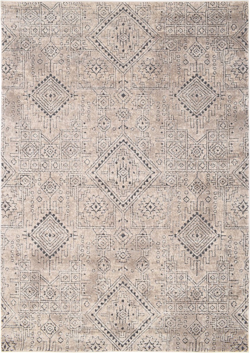 Vercai Rugs Trend Collectie - Hoogpolig Vloerkleed - Tapijt voor Woonkamer - Polypropyleen - Crème / Beige - 160x230 cm