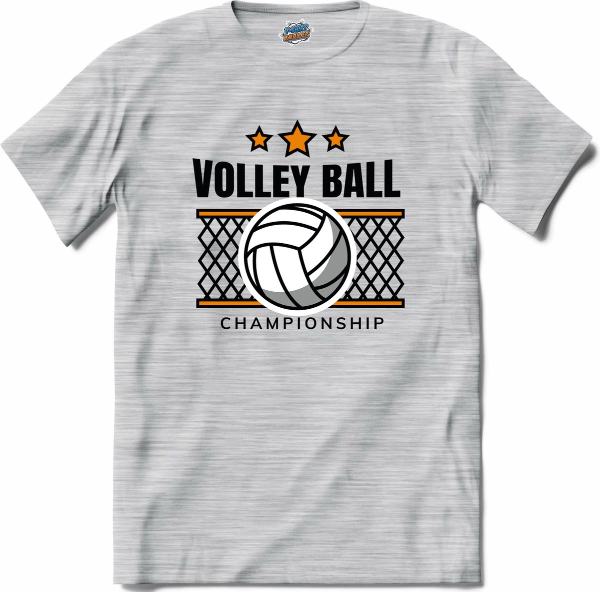 Volleybal net sport - T-Shirt - Dames - Donker Grijs - Gemêleerd - Maat XXL