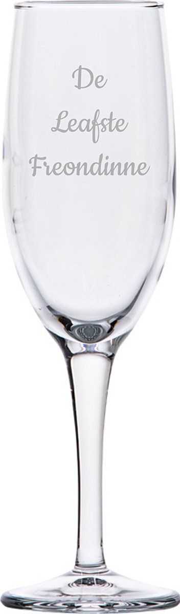 Gegraveerde Champagneglas 16,5cl De Leafste Freondinne