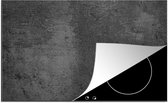 KitchenYeah - Inductie beschermer - Inductie mat - Beton print - Industrieel - Betonlook - Zwart - Kookplaat - Inductie fornuis - 77x51 cm - Afdekplaat voor kookplaat