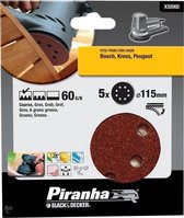 Ponceuse excentrique à disque de ponçage Piranha 115mm, 60K 5 pièces X32002