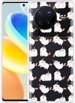 Vivo X80 Pro Hoesje Unicorn Cat - Designed by Cazy