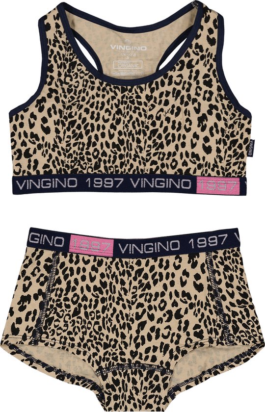 Vingino Underwear set-G221- ANIMAL SET Meisjes Ondergoedsetje - Maat 98-104