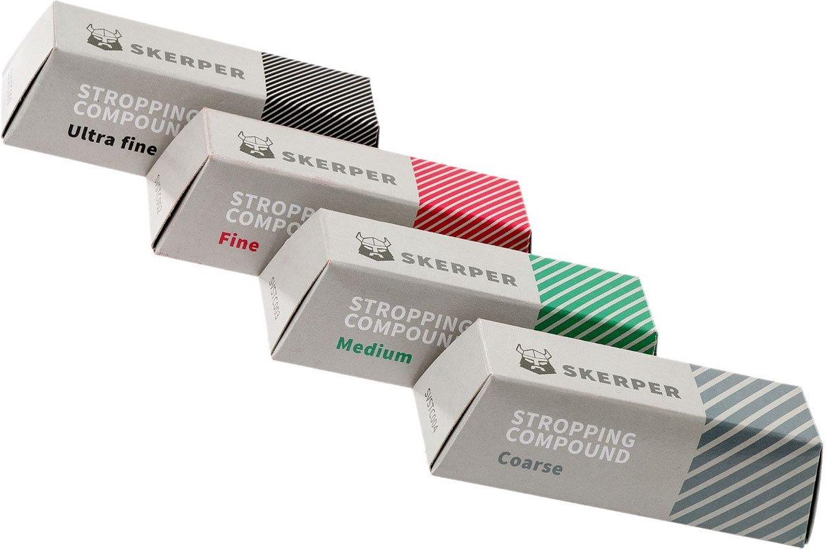 Skerper Stropping Compound Set STCSET2 Grof, Medium, Fijn en Ultrafijn