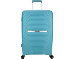 Decent CROSS-ONE Grote maat koffer 76 × 47 × 28 - Reiskoffer met wielen - Lichtgewicht koffer - Reiskoffer groot - Veilig TSA Cijferslot - Petrol