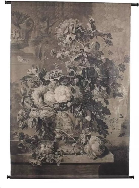 Bouquet mural décoratif HD Collection marron 136 x 3 x 105 cm