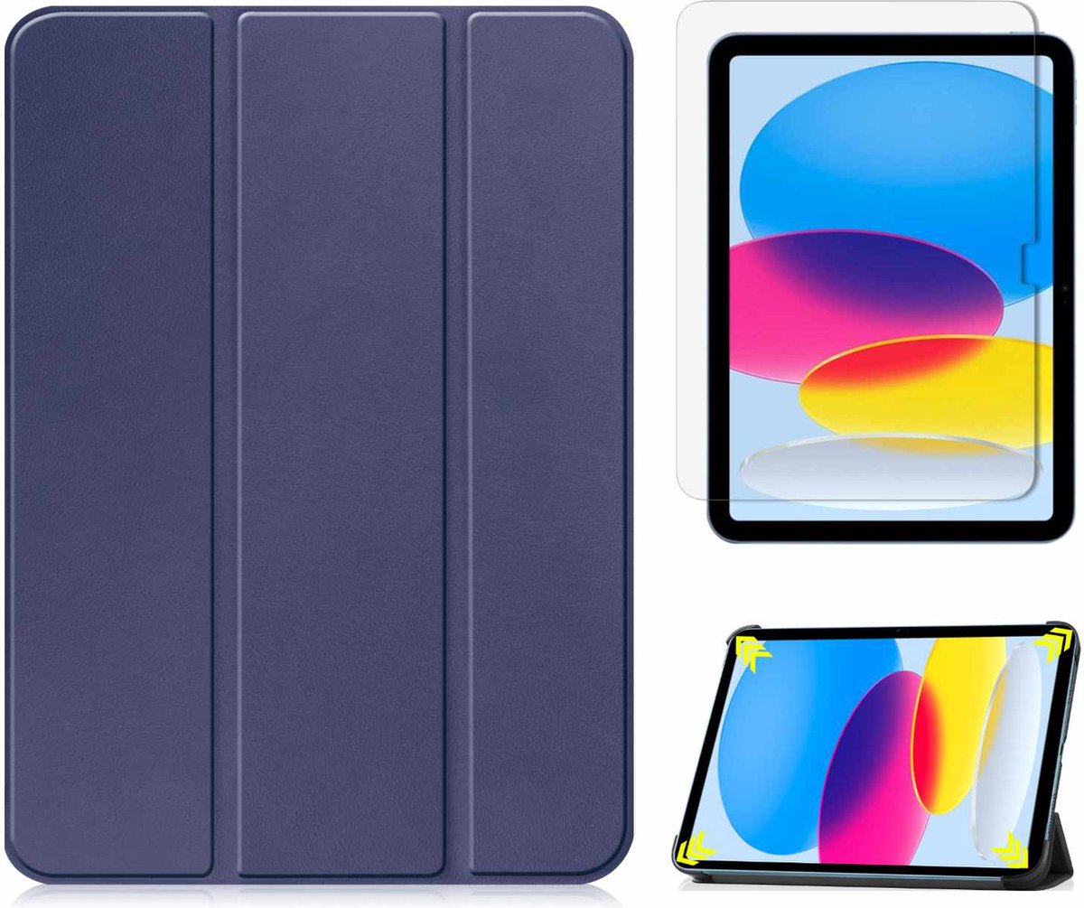 Mobigear Tri-Fold - Coque Apple iPad 10 (2022) Etui - Do Not Touch