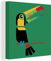 Vector d'une toile toucan 20x20 cm - petit - Tirage photo sur toile (Décoration murale salon / chambre)