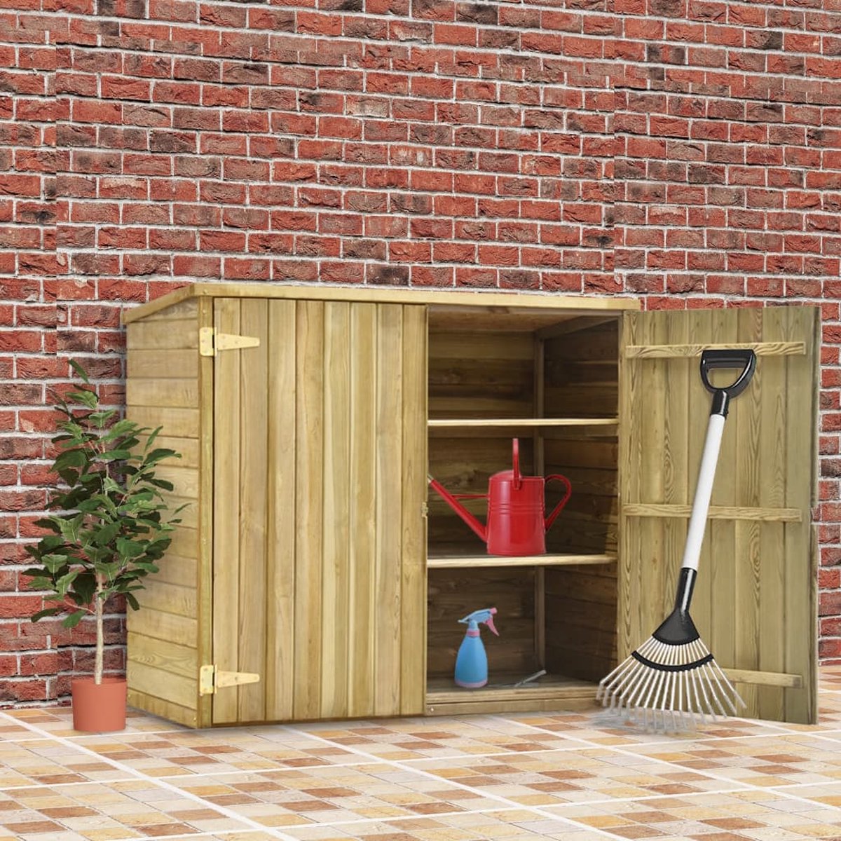 Prolenta Premium - Tuinschuur 135x60x123 cm geïmpregneerd grenenhout