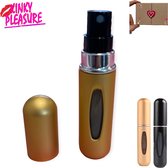 Kinky Pleasure Draagbare Mini Hervulbare Parfum Fles Met Spray Goud 5ml AX025