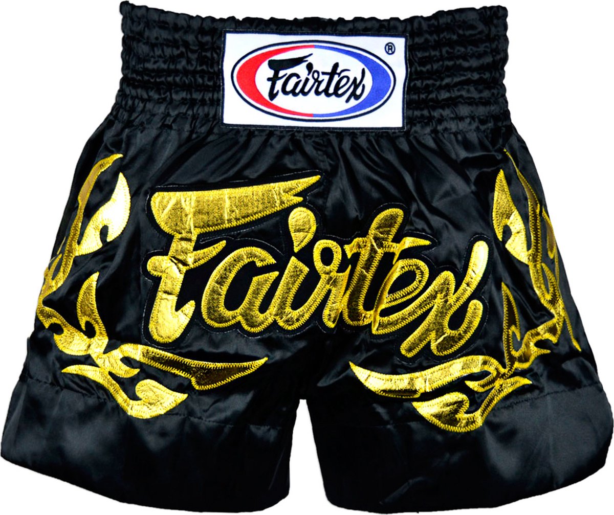 Fairtex Muay Thai Shorts - Eternal Gold - zwart/goud - maat M