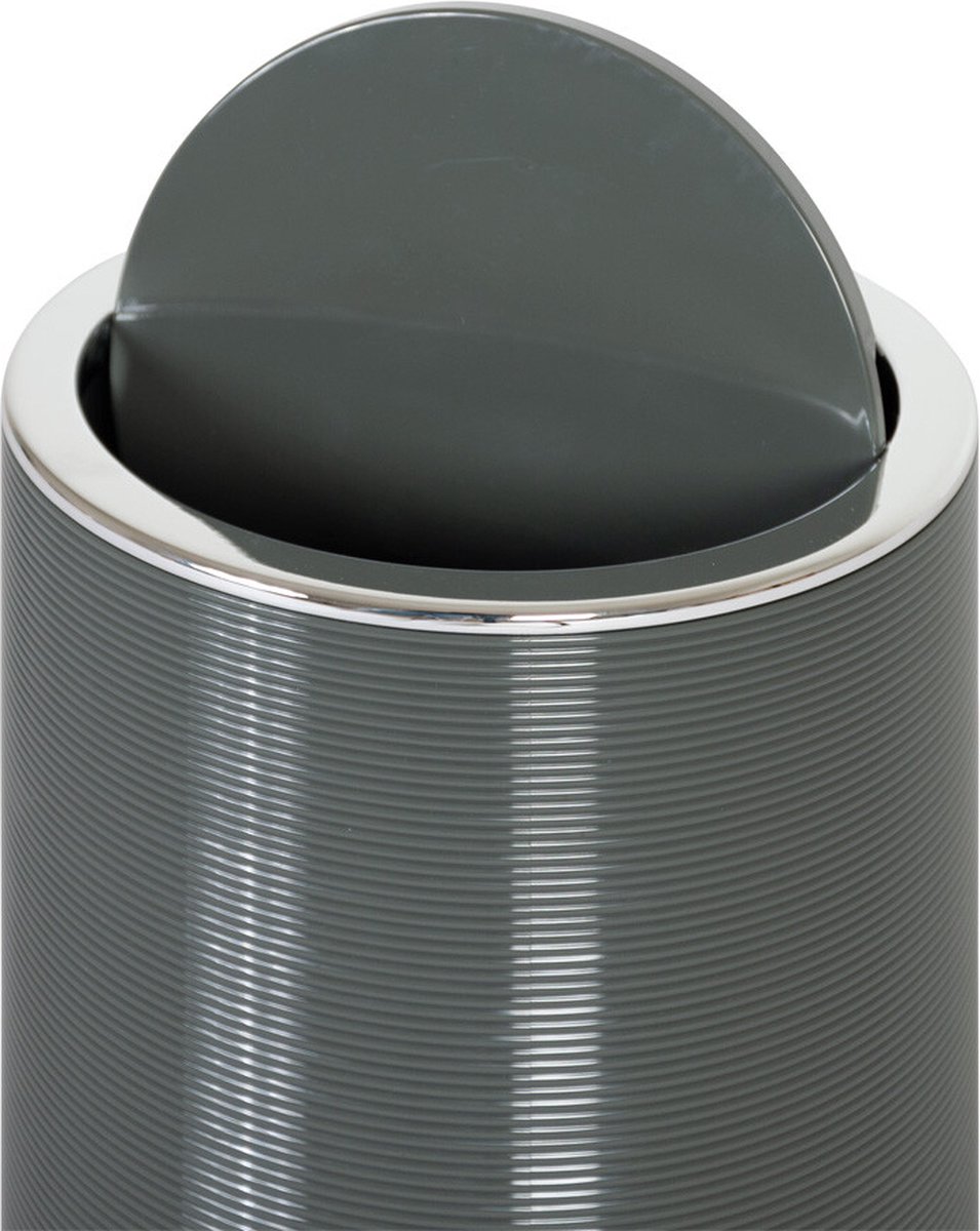 Goedkoopste Afvalemmer 5L Ripples Grijs